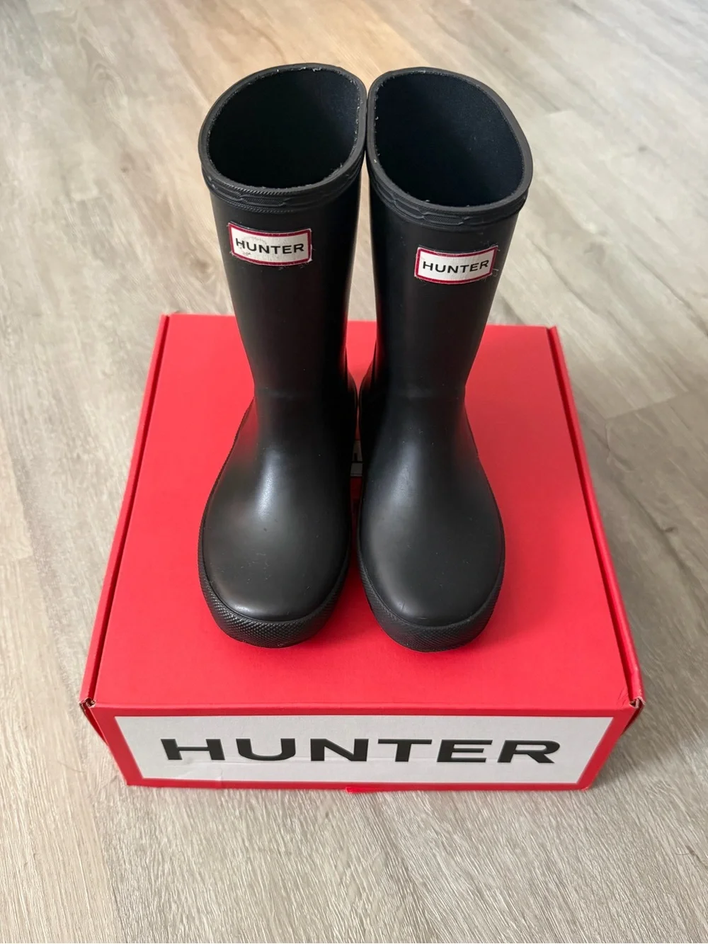Hunter Kids Black Waterproof Rain Boots